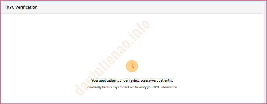 Xác minh danh tính KYC trên sàn Kucoin 8